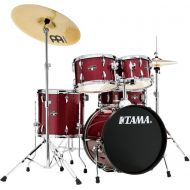 Tama Imperialstar IE58C 5-piece Complete Drum Set with Snare Drum and Meinl Cymbals - Candy Apple Mist