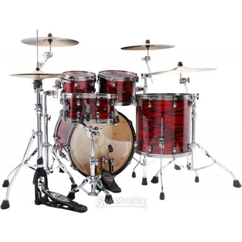  Tama Starclassic Maple MR42TZUS 4-piece Shell Pack - Red Oyster with Smoked Black Nickel Hardware