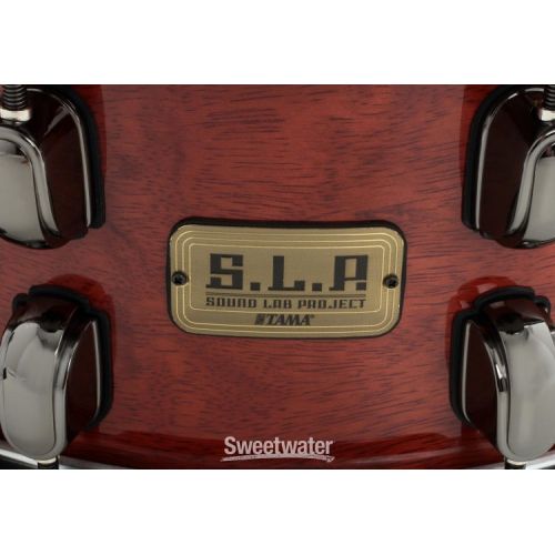  Tama S.L.P. G-Bubinga Snare Drum - 6 x 14 inch - Natural Quilted