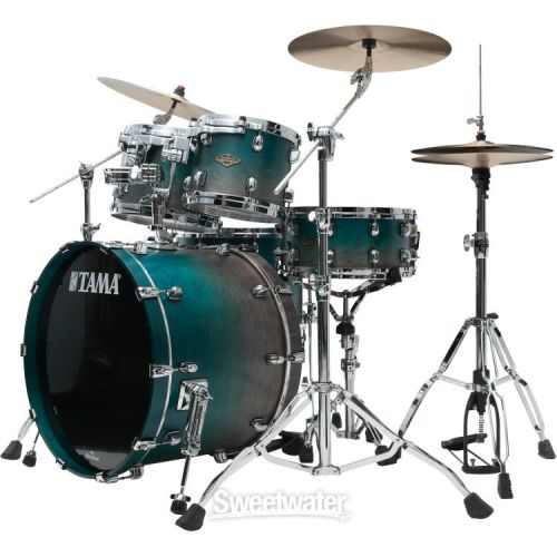  Tama Starclassic Walnut/Birch Lacquer WBS42S 4-piece Shell Pack - Satin Sapphire Fade