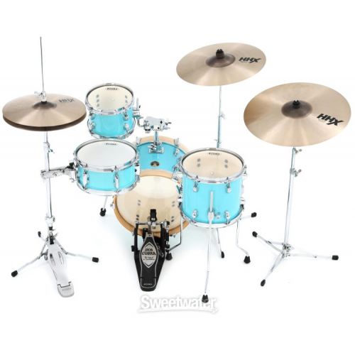  Tama Club-JAM Flyer LJK44S 4-piece Shell Pack with Snare Drum - Aqua Blue