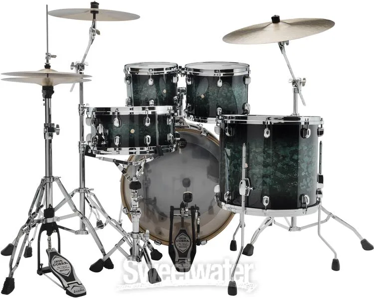  Tama Starclassic Performer MBS42S 4-piece Shell Pack and 5-piece Iron Cobra 900 Hardware Pack - Molten Steel Blue Burst