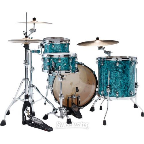  Tama Starclassic Maple MR32CZS 3-piece Shell Pack - Turquoise Pearl with Chrome Hardware