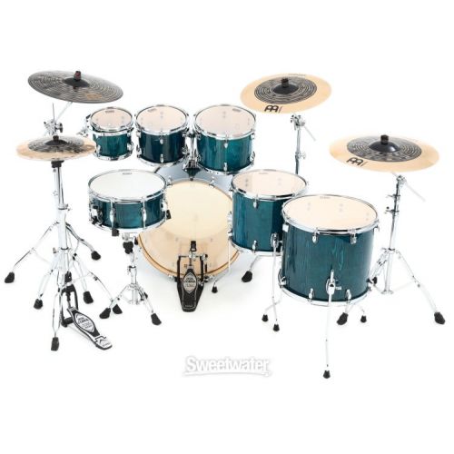  Tama Superstar Classic CL72S 7-piece Shell Pack with Snare Drum - Gloss Sapphire Lacebark Pine