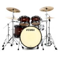 Tama Starclassic Maple ME42TZUS 4-piece Shell Pack - Tobacco Sunburst Movingui - Smoked Black Nickel Hardware