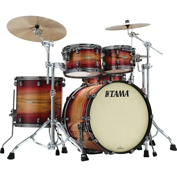  Tama Starclassic Maple ME42ZSLRWB 4-piece Shell Pack - Ruby Pacific Walnut Burst with Chrome Hardware