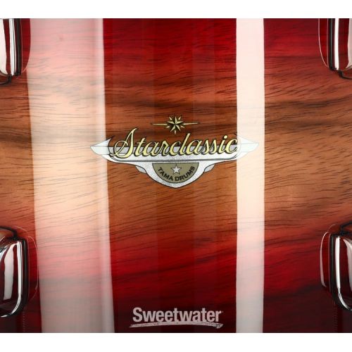  Tama Starclassic Maple ME42ZSLRWB 4-piece Shell Pack - Ruby Pacific Walnut Burst with Chrome Hardware