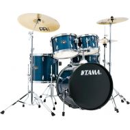 Tama Imperialstar IE50C 5-piece Complete Drum Set with Snare Drum and Meinl Cymbals - Hairline Blue