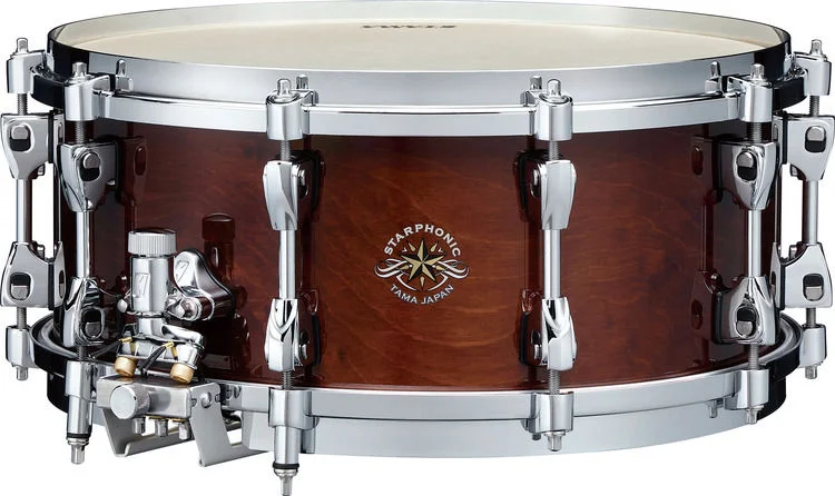  Tama Starphonic Maple Bravura Concert Snare Drum - 6-inch x 14-inch, Gloss Mocha Brown