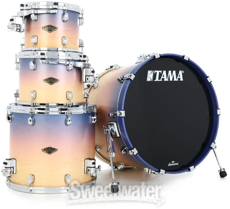  Tama Starclassic Walnut/Birch WBS42S 4-piece Shell Pack - Satin Purple Atmosphere Fade