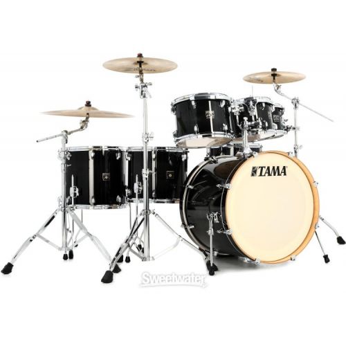  Tama Superstar Classic CL72S 7-piece Shell Pack with Snare Drum - Transparent Black Burst Lacquer