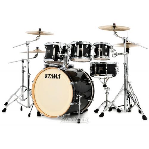  Tama Superstar Classic CL72S 7-piece Shell Pack with Snare Drum - Transparent Black Burst Lacquer