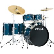 Tama Imperialstar IE62C 6-piece Complete Drum Set with Snare Drum and Meinl Cymbals - Hairline Blue