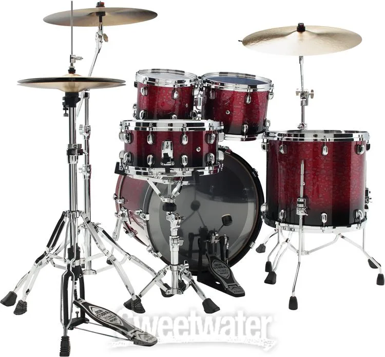  Tama Starclassic Walnut/Birch WBS42S 4-piece Shell Pack - Molten Dark Raspberry Fade