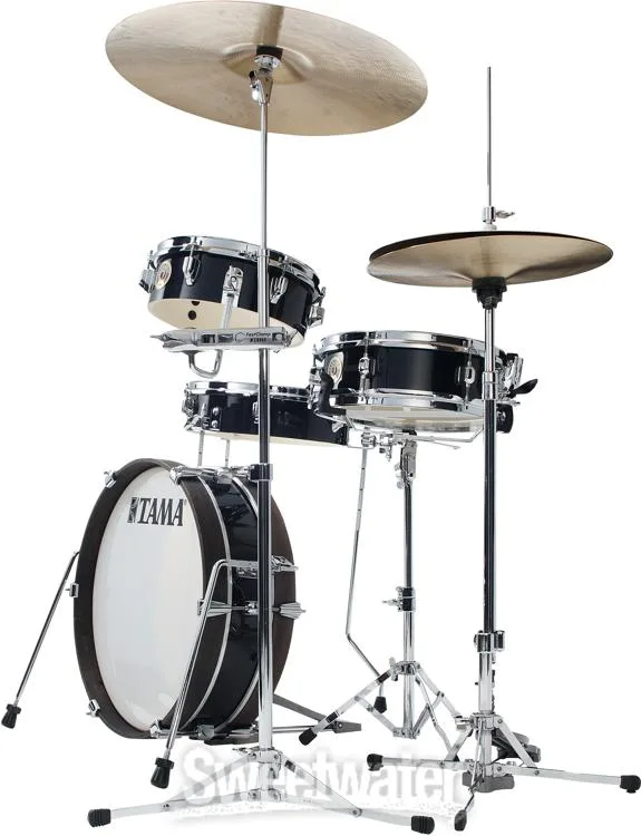  Tama Club-JAM Pancake LJK48P 4-piece Shell Pack with Snare Drum - Hairline Black