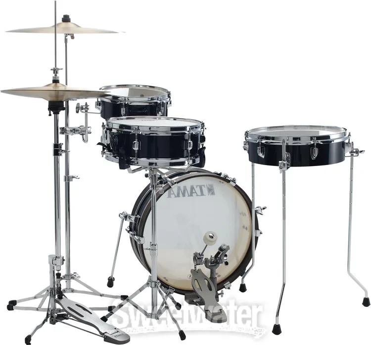  Tama Club-JAM Pancake LJK48P 4-piece Shell Pack with Snare Drum - Hairline Black