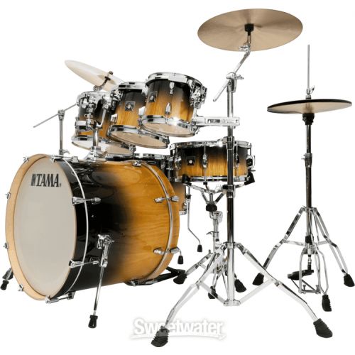  Tama Superstar Classic CL72S 7-piece Shell Pack with Snare Drum - Gloss Lacebark Pine Fade