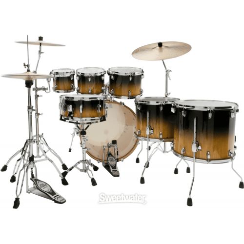  Tama Superstar Classic CL72S 7-piece Shell Pack with Snare Drum - Gloss Lacebark Pine Fade