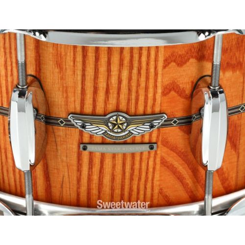  Tama Star Reserve Stave Ash Snare Drum - 6.5 x 14-inch - Oiled Amber Ash