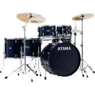 Tama Imperialstar IE62C 6-piece Complete Drum Set with Snare Drum and Meinl Cymbals - Dark Blue