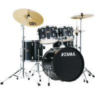 Tama Imperialstar IE50C 5-piece Complete Drum Set with Snare Drum and Meinl Cymbals - Hairline Black