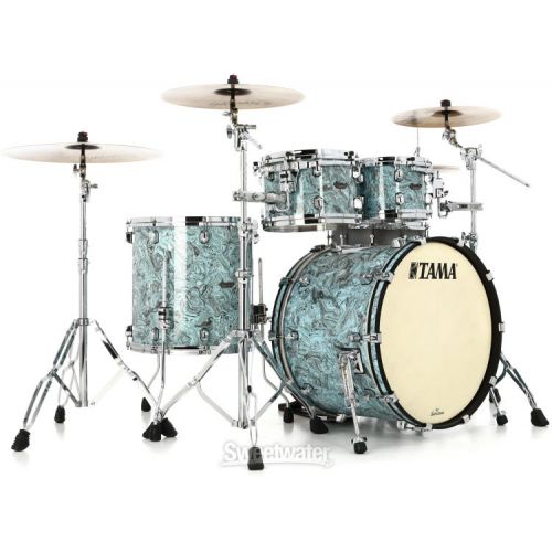  Tama Starclassic Maple MR42TZS 4-piece Shell Pack - Sky Blue Swirl with Chrome Hardware