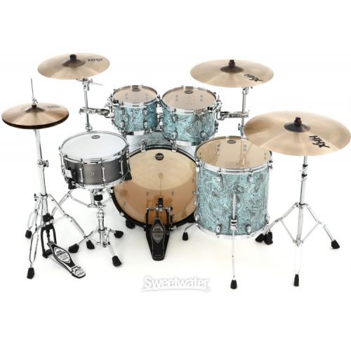  Tama Starclassic Maple MR42TZS 4-piece Shell Pack - Sky Blue Swirl with Chrome Hardware