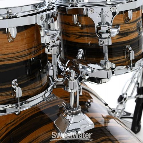  Tama Superstar Classic 7-piece Shell Pack with Snare Drum - Natural Ebony Tiger