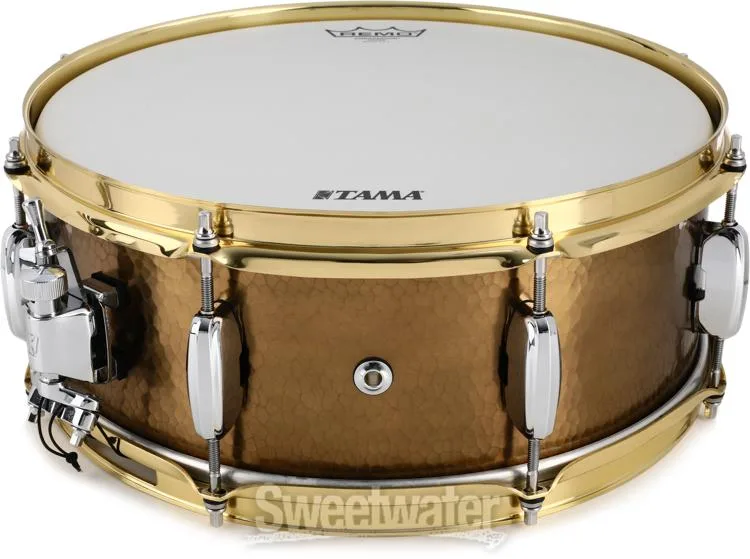  Tama Star Reserve Hand Hammered Brass Snare Drum - 5.5 x 14-inch - Natural