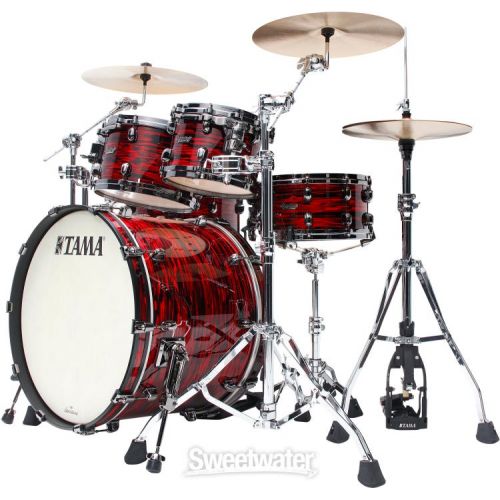  Tama Starclassic Maple MR42TZBNS 4-piece Shell Pack - Red Oyster with Black Nickel Hardware