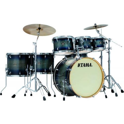  Tama Superstar Classic CL72S 7-piece Shell Pack with Snare Drum and 5-piece Iron Cobra 900 Hardware Pack - Dark Indigo Burst