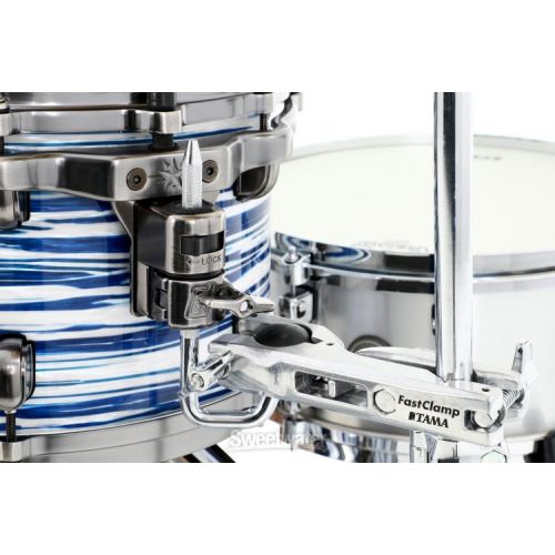  Tama Starclassic Maple MR32CZUS 3-piece Shell Pack - Blue and White Oyster - Smoked Black Nickel