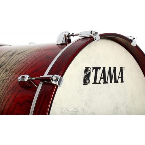  Tama STAR Walnut TW42RZS 4-piece Shell Pack - Garnet Japanese Sen Burst