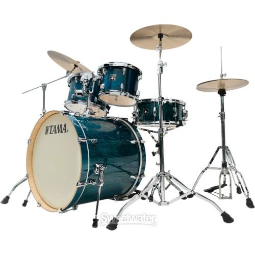  Tama Superstar Classic CL52KS 5-piece Shell Pack with Snare Drum - Gloss Sapphire Lacebark Pine