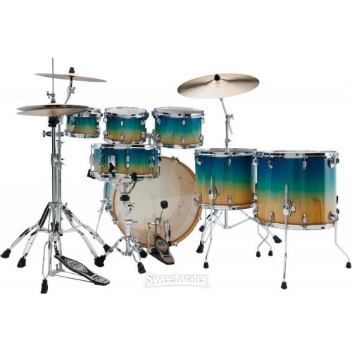  Tama Superstar Classic 7-piece Shell Pack with Snare - Caribbean Lacebark Pine Fade