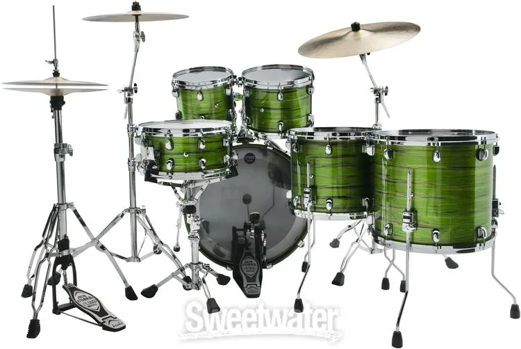  Tama Starclassic Walnut/Birch WBS52LS 5-piece Shell Pack - Lacquer Shamrock Oyster