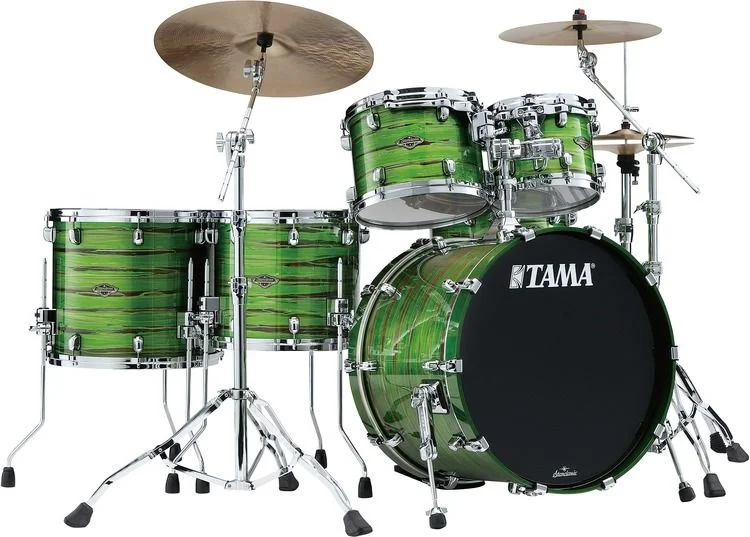  Tama Starclassic Walnut/Birch WBS52LS 5-piece Shell Pack - Lacquer Shamrock Oyster