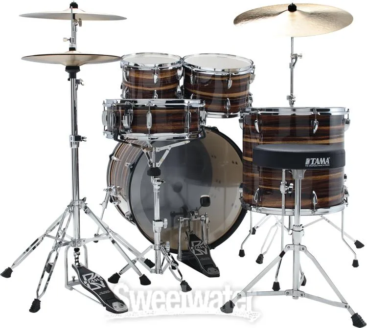  Tama Imperialstar IE52C 5-piece Complete Drum Set with Snare Drum and Meinl Cymbals - Coffee Teak Wrap Demo