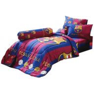 Tamegems Bedding FCB Barcelona Fc Football Club Soccer Team Official Licensed Bed Sheet Set, 1 Fitted Bed Sheet, 1 Pillow Case, 1 Bolster Case (Not Included Comforter) BC001 Set A (Twin 42x78) teen