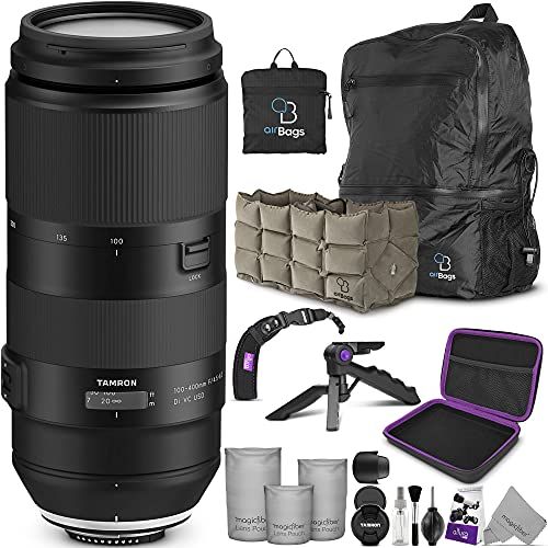 탐론 Tamron 100-400mm f/4.5-6.3 Di VC USD Lens for Canon EF with Altura Photo Essential Accessory and Travel Bundle