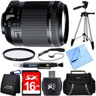 Tamron 18-200mm Di II VC All-In-One Zoom Lens for Nikon Mount Bundle with 16GB SDHC High Speed Memory Card, Camera Bag for DSLR, 62mm Multicoated UV Protective Filter and 60 Inch C