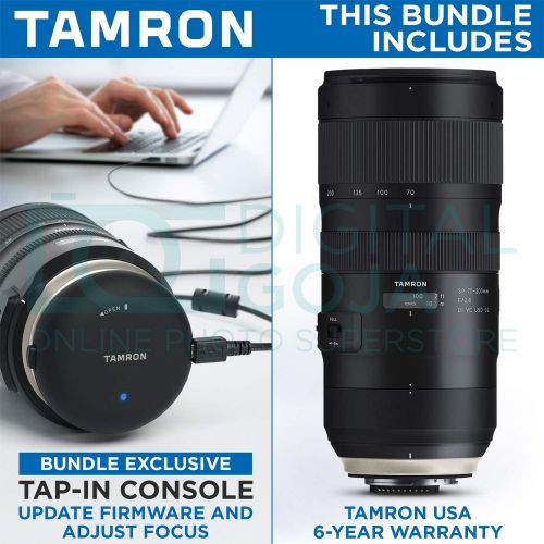 탐론 Tamron SP 70-200mm f/2.8 Di VC USD G2 Lens for Nikon F Cameras + Tamron Tap-in Console with Altura Photo Advanced Accessory and Travel Bundle