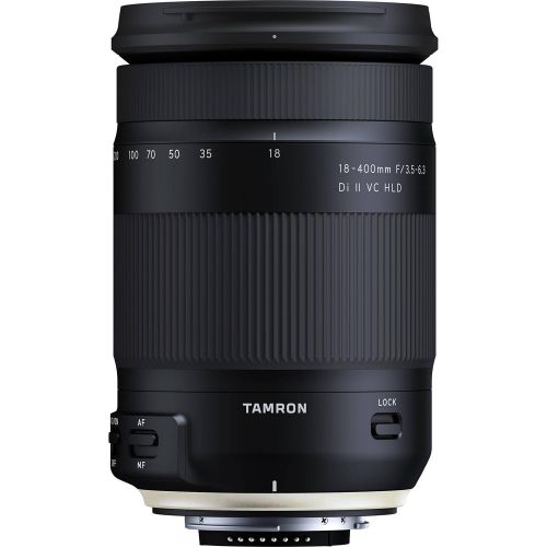 탐론 Tamron 18-400mm f3.5-6.3 Di II VC HLD Zoom Lens with Tap-in Console + Filter + Flash Diffusers Kit for Nikon DSLR Cameras