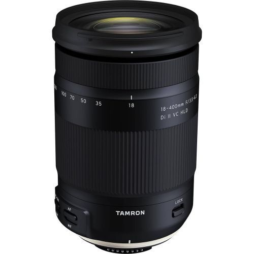 탐론 Tamron 18-400mm f3.5-6.3 Di II VC HLD Zoom Lens with Tap-in Console + Filter + Flash Diffusers Kit for Nikon DSLR Cameras