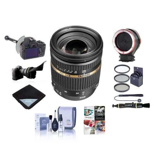 탐론 Tamron SP AF 17-50mm f2.8 XR DI-II VC (Vibration Compensation) Lens Kit, for Canon EOS - Bundle with 72mm Filter Kit, FocusShifter DSLR Follow Focus, Peak Lens Changing Kit Adapte