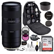 Tamron 70-210mm f/4 Di VC USD Lens for Canon EF Digital SLR Cameras with Bundle Package Deal 3 Piece Filter Kit + SanDisk 32gb SD Card + Backpack + More