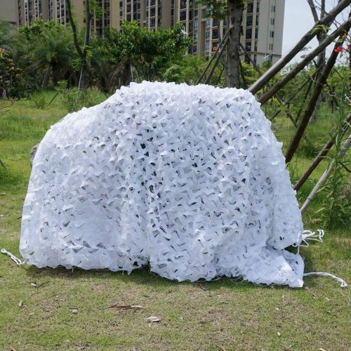  Tang'baobei Sunshade Sunscreen Net 5mx3m Camouflage Net，White Camo Netting，Add a Reinforcement Net，Suitable for Army Shade Military Hunting Shooting Range Camping Outdoor Hide Covered Car Gard