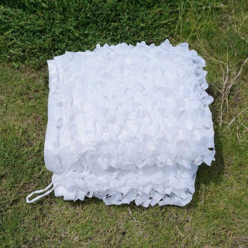  Tang'baobei Sunshade Sunscreen Net Army Camouflage Netting，White Camo Net，Add a Reinforcement Net，Suitable for Shade Military Hunting Shooting Range Camping Outdoor Hide Covered Car Garden Dec