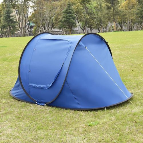  Tangkula 2-3 Person Camping Tent Waterproof Outdoor Sports Hiking Tavel Automatic Pop Up Quick Shelter Tent