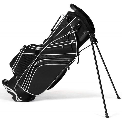  [아마존베스트]Tangkula Golf Stand Bag w/6 Way Divider Carry Organizer Pockets Storage